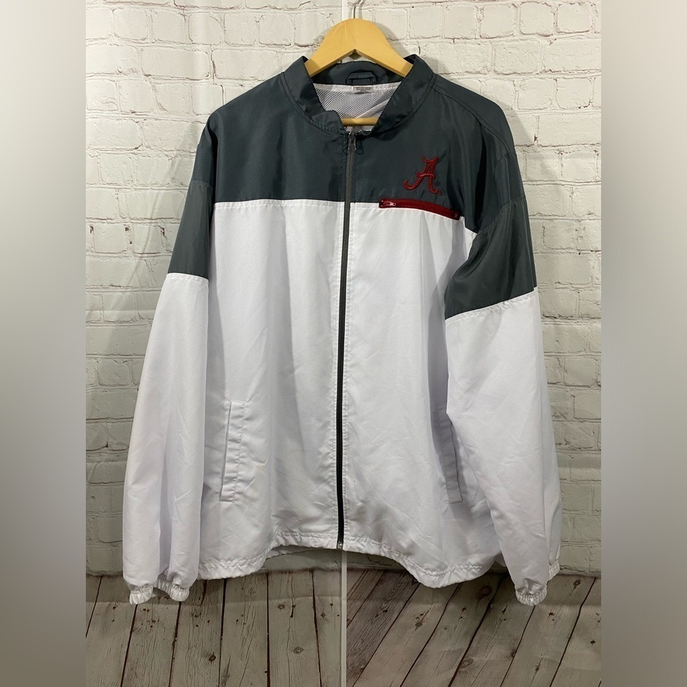 Alabama Crimson Men's Track Jacket Full Zip Active Running Windbreaker Size XL